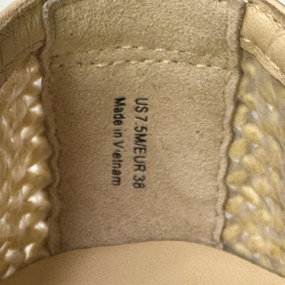 Vince Blair Natural Raffia Womens Slip On Sneakers Size 7.5M New $176 - Picture 9 of 10